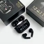 Black A9 Pro Bluetooth Earbuds | Active Noise Cancellation & Portable Case